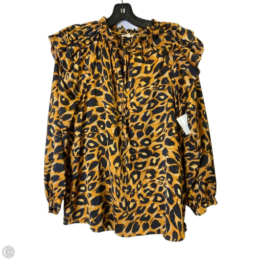 Blouse Long Sleeve By Jodifl In Animal Print, Size: S