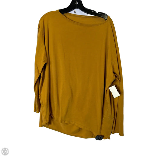 Athletic Top Long Sleeve Crewneck By Lululemon In Yellow, Size: M