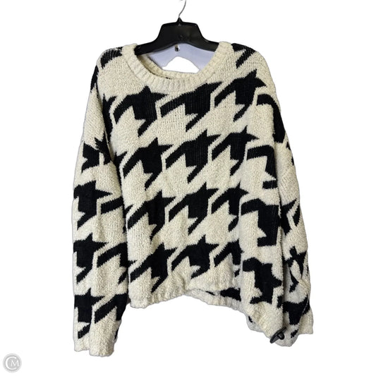 Sweater By Bobeau In Black & Cream, Size: Xl