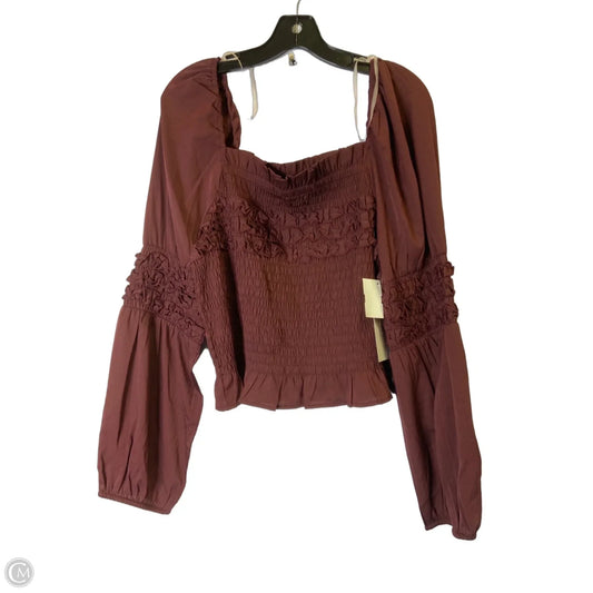 Top Long Sleeve By Clothes Mentor In Red, Size: Xl