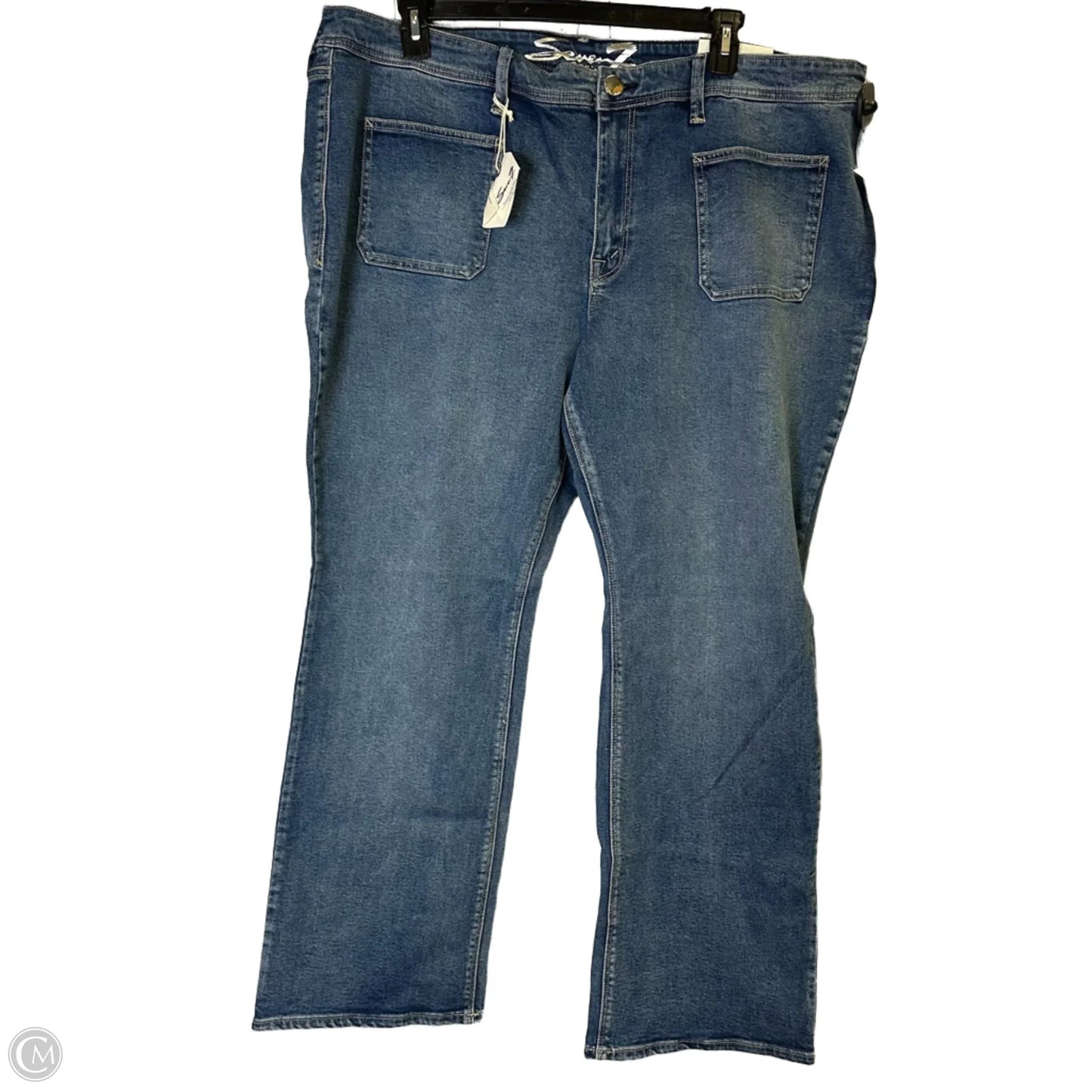 Jeans Boot Cut By Seven 7 In Blue Denim, Size: 26
