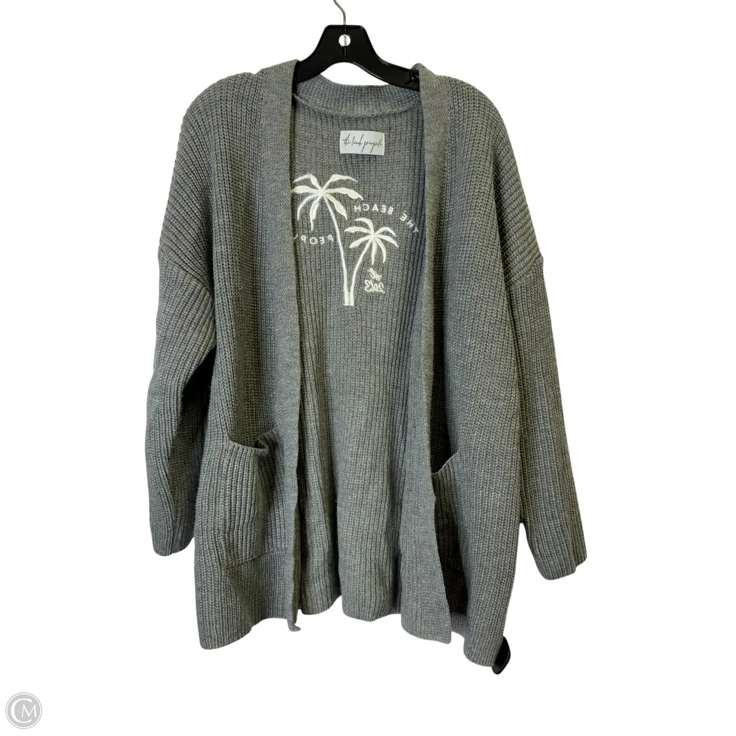 Sweater Cardigan By Clothes Mentor In Grey, Size: Xl