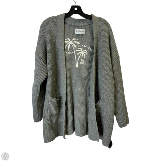 Sweater Cardigan By Clothes Mentor In Grey, Size: Xl