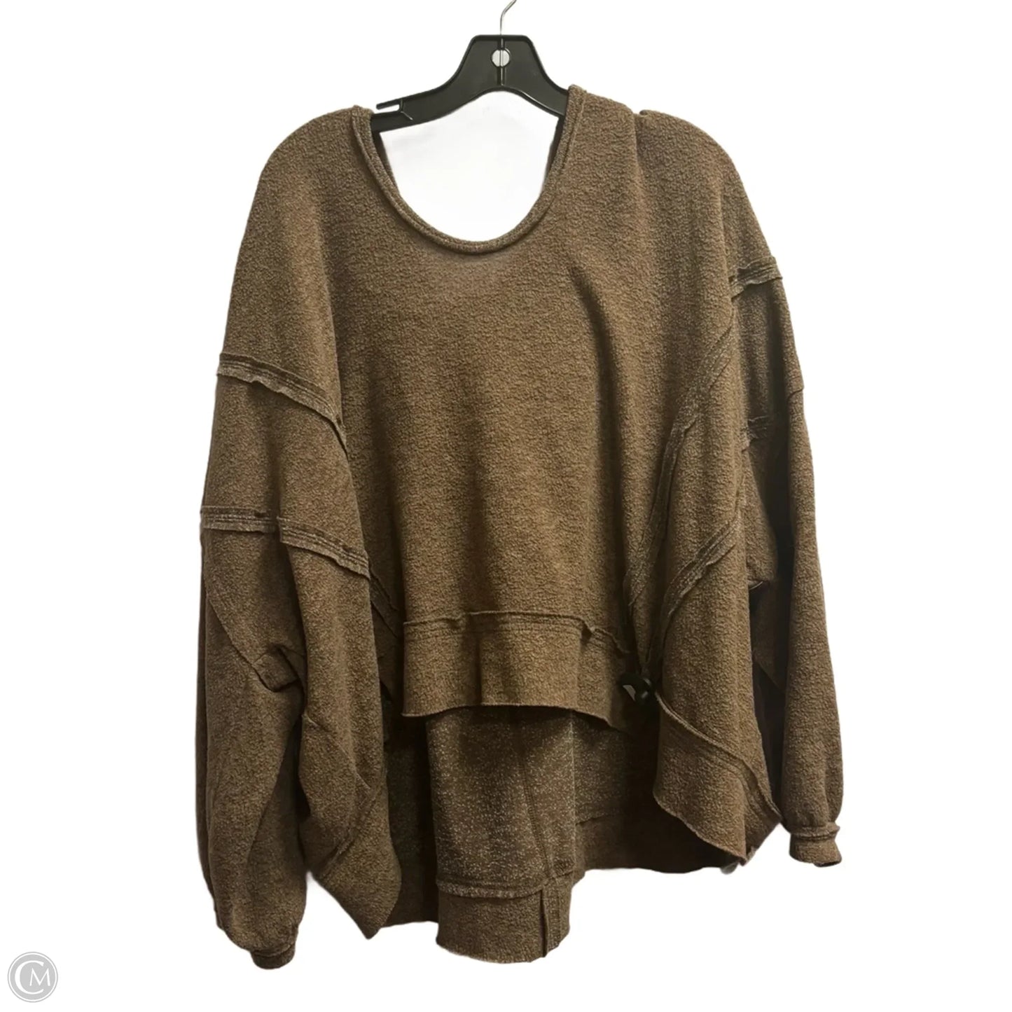 Sweatshirt Hoodie By Zenana In Brown, Size: 2x