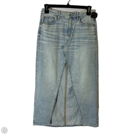 Skirt Midi By American Eagle In Blue Denim, Size: 6