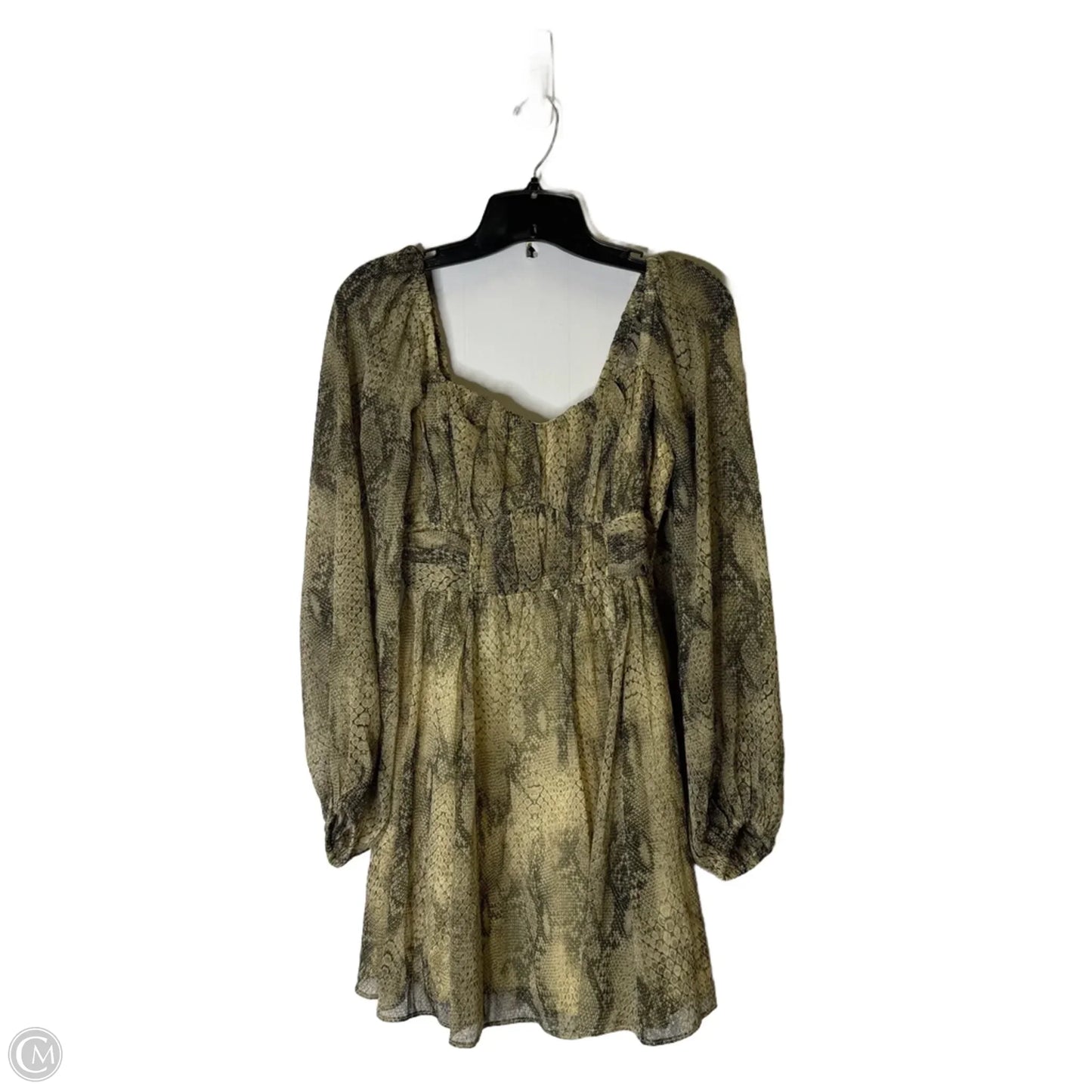 Dress Casual Short By Express In Snakeskin Print, Size: Xs