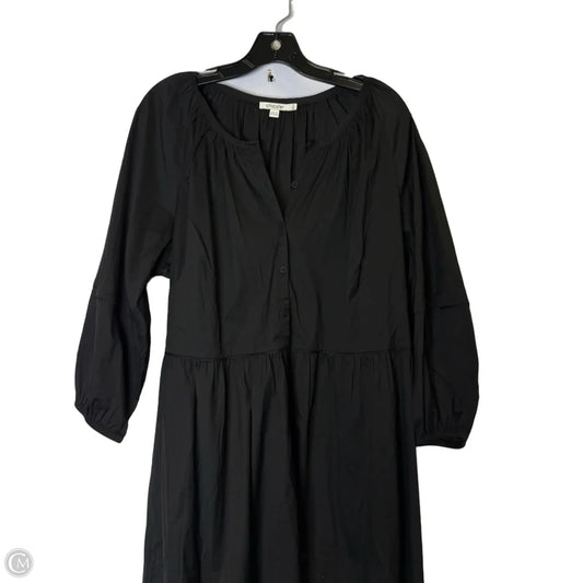 Dress Casual Midi By Chicos In Black, Size: Xl
