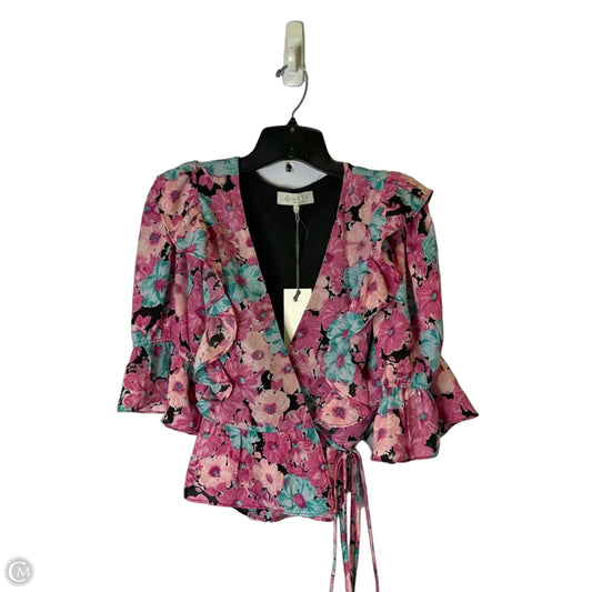 Blouse Short Sleeve By Wayf In Floral Print, Size: L