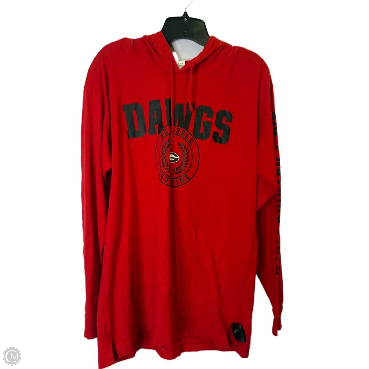 Sweatshirt Hoodie By Pink In Red, Size: L