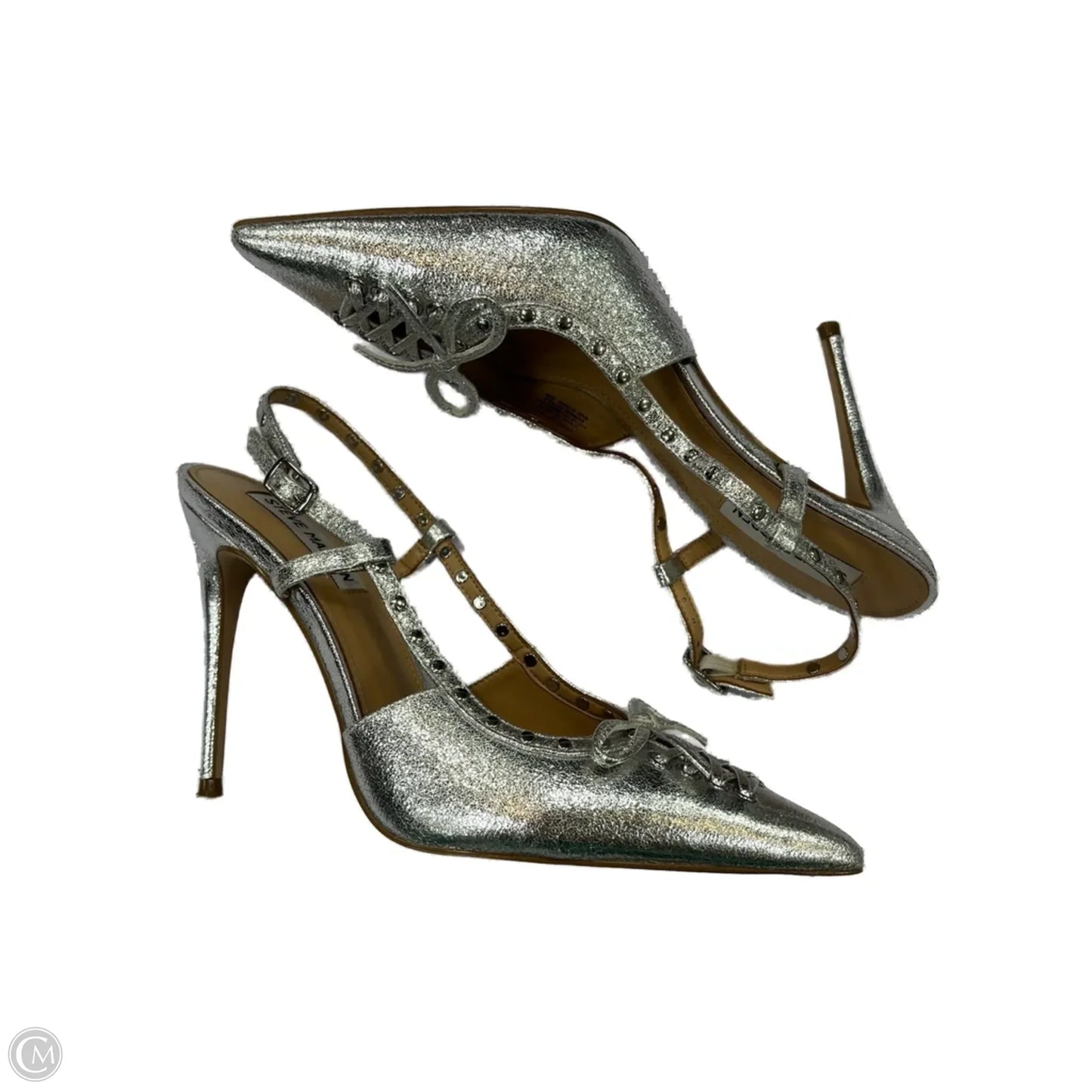 Shoes Heels Stiletto By Steve Madden In Silver, Size: 8.5