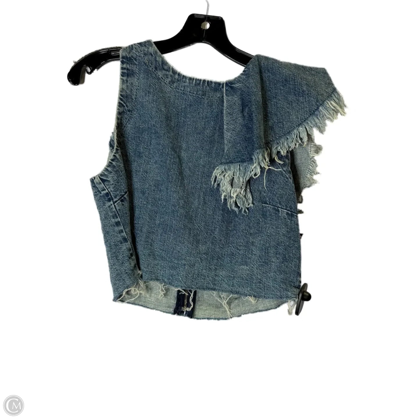 Top Sleeveless By Zara In Blue, Size: M