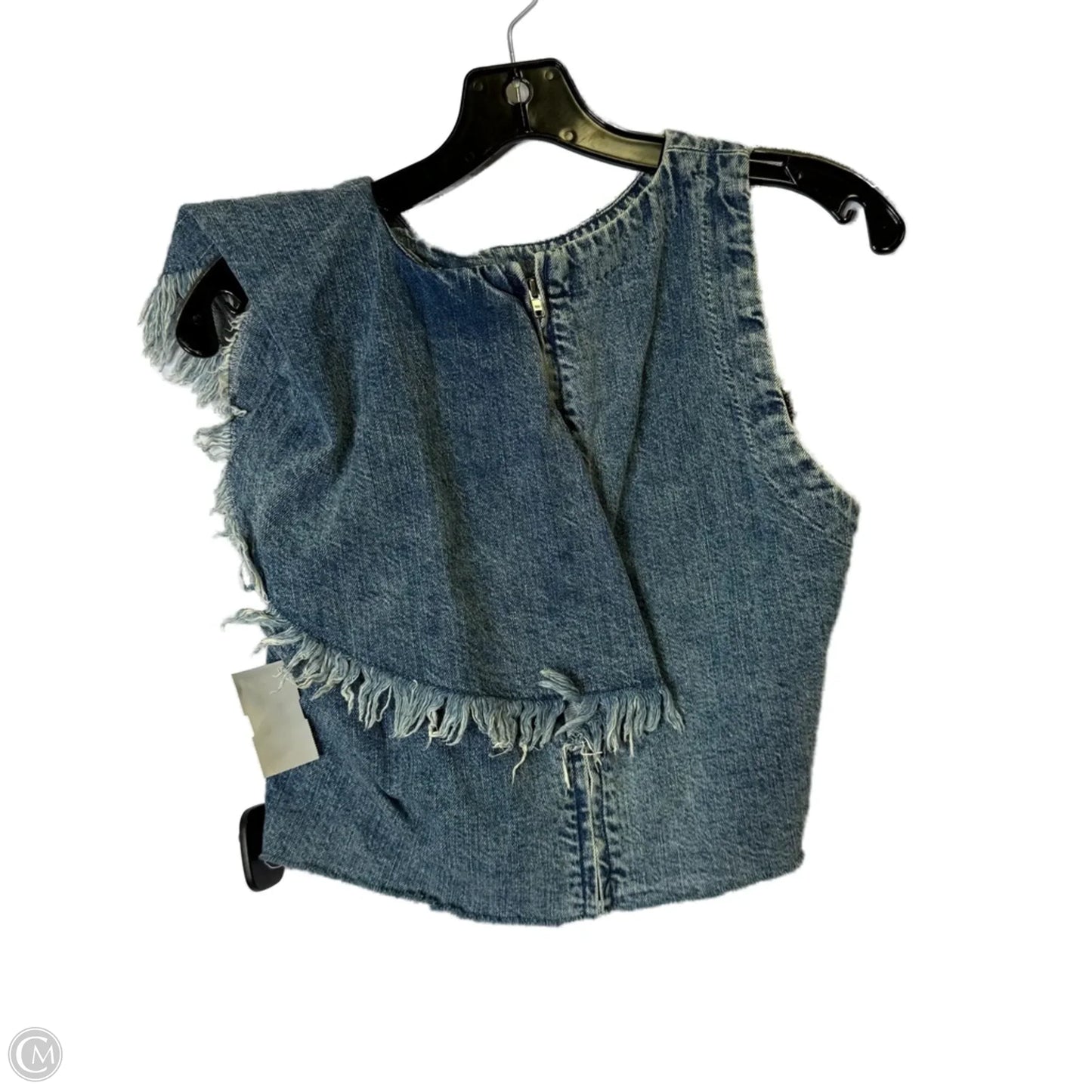 Top Sleeveless By Zara In Blue, Size: M