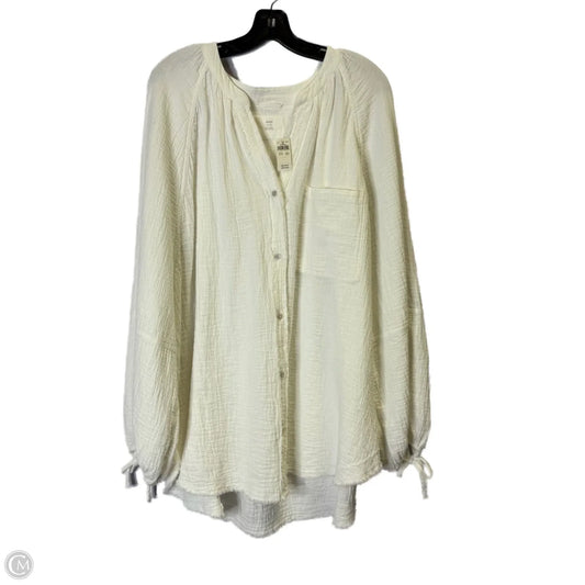 Top Long Sleeve By Aerie In White, Size: Xl