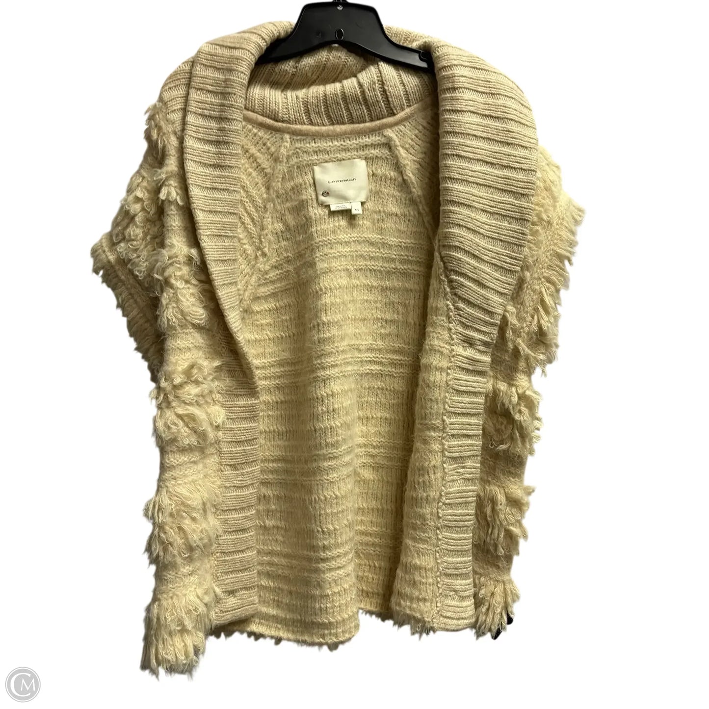 Vest Faux Fur & Sherpa By Anthropologie In Cream, Size: L