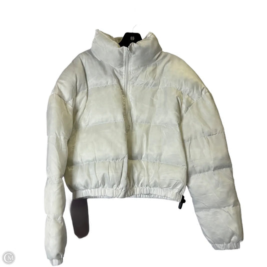 Jacket Puffer & Quilted By Shein In White, Size: L