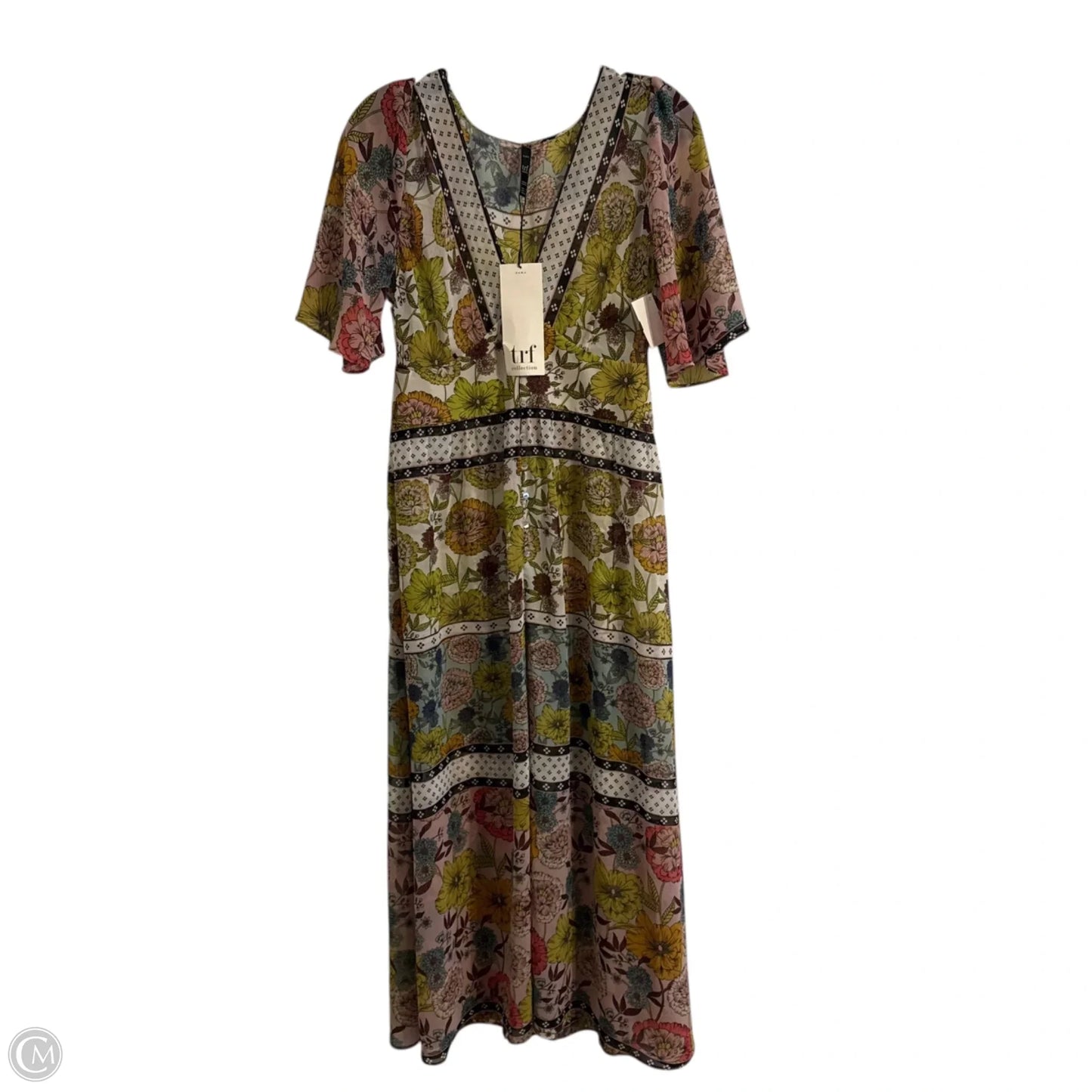Cardigan By Zara In Floral Print, Size: S