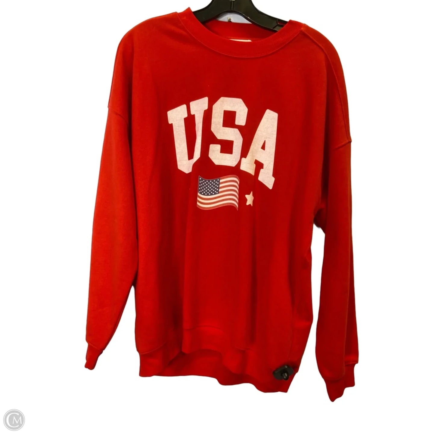 Sweatshirt Crewneck By Pink Lily In Red, Size: M