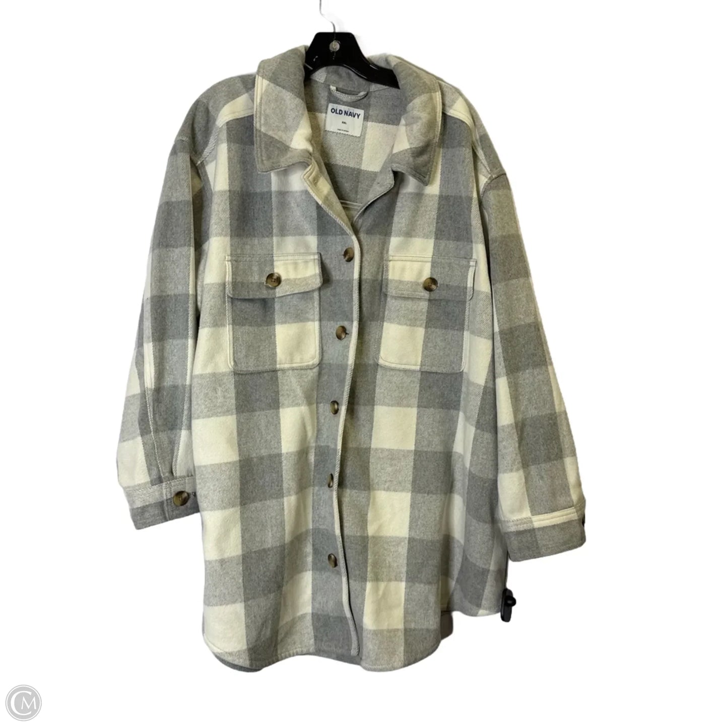 Jacket Fleece By Old Navy In Plaid Pattern, Size: Xxl