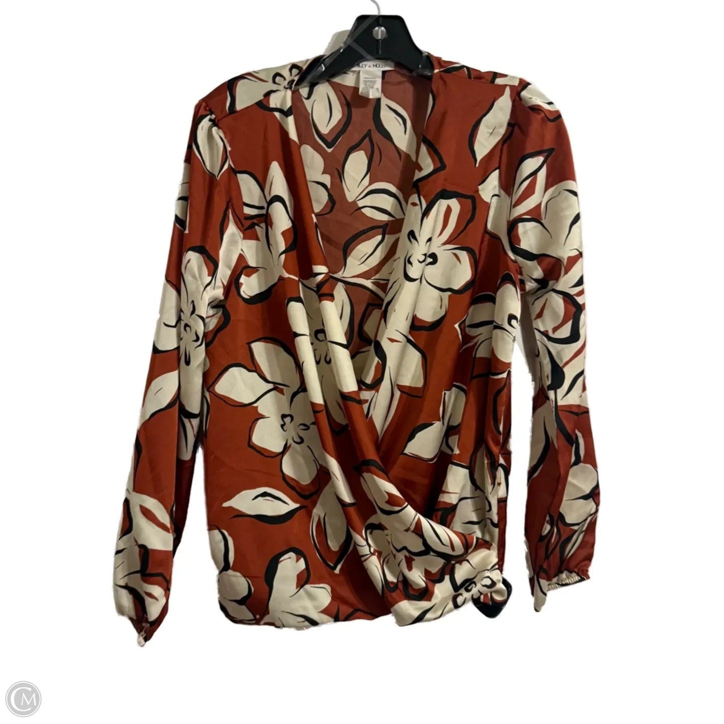 Top Long Sleeve By Clothes Mentor In Red, Size: M