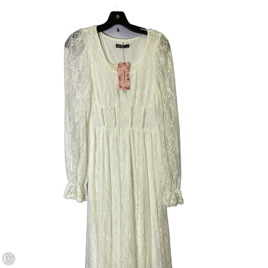 Dress Casual Maxi By Shein In White, Size: M