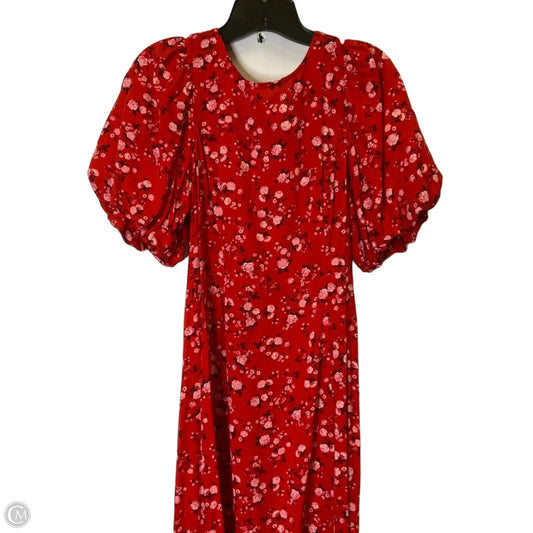 Dress Casual Midi By Old Navy In Red, Size: M