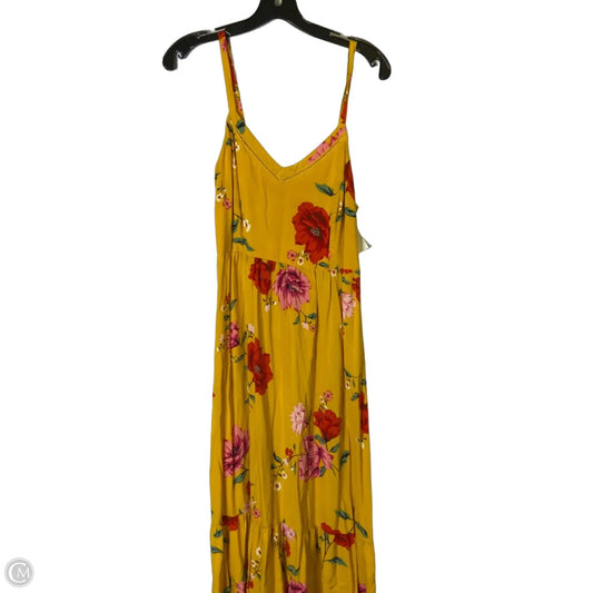 Dress Casual Midi By Old Navy In Yellow, Size: M