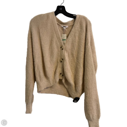 Sweater Cardigan By Steve Madden In Beige, Size: L