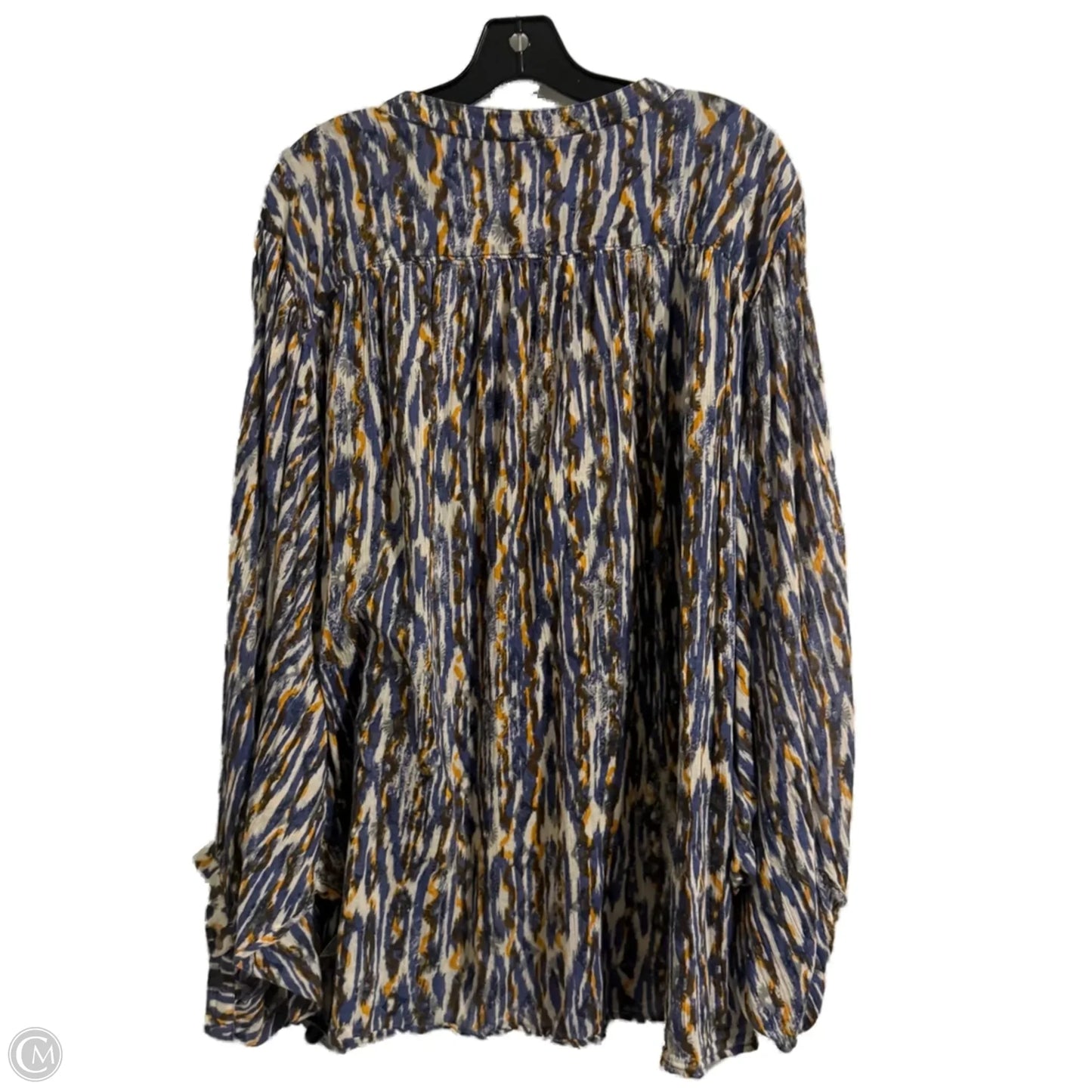 Top Long Sleeve By Pilcro In Blue, Size: 3x