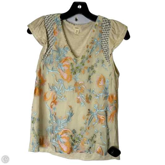Top Sleeveless By Tiny In Cream, Size: Xs
