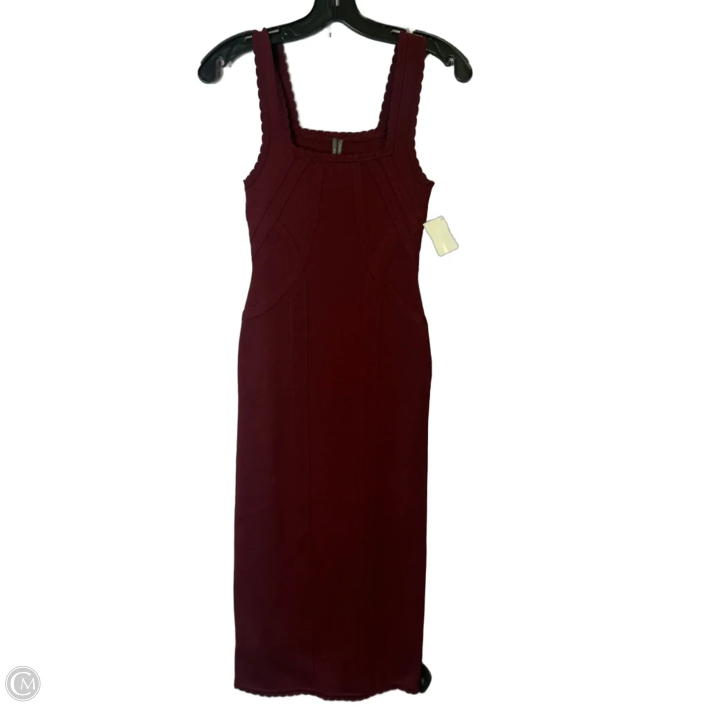 Dress Party Long By Anthropologie In Maroon, Size: Xxs