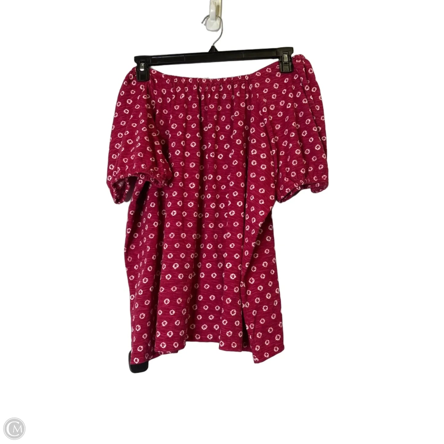 Top Short Sleeve By Style And Company In Pink, Size: 2x