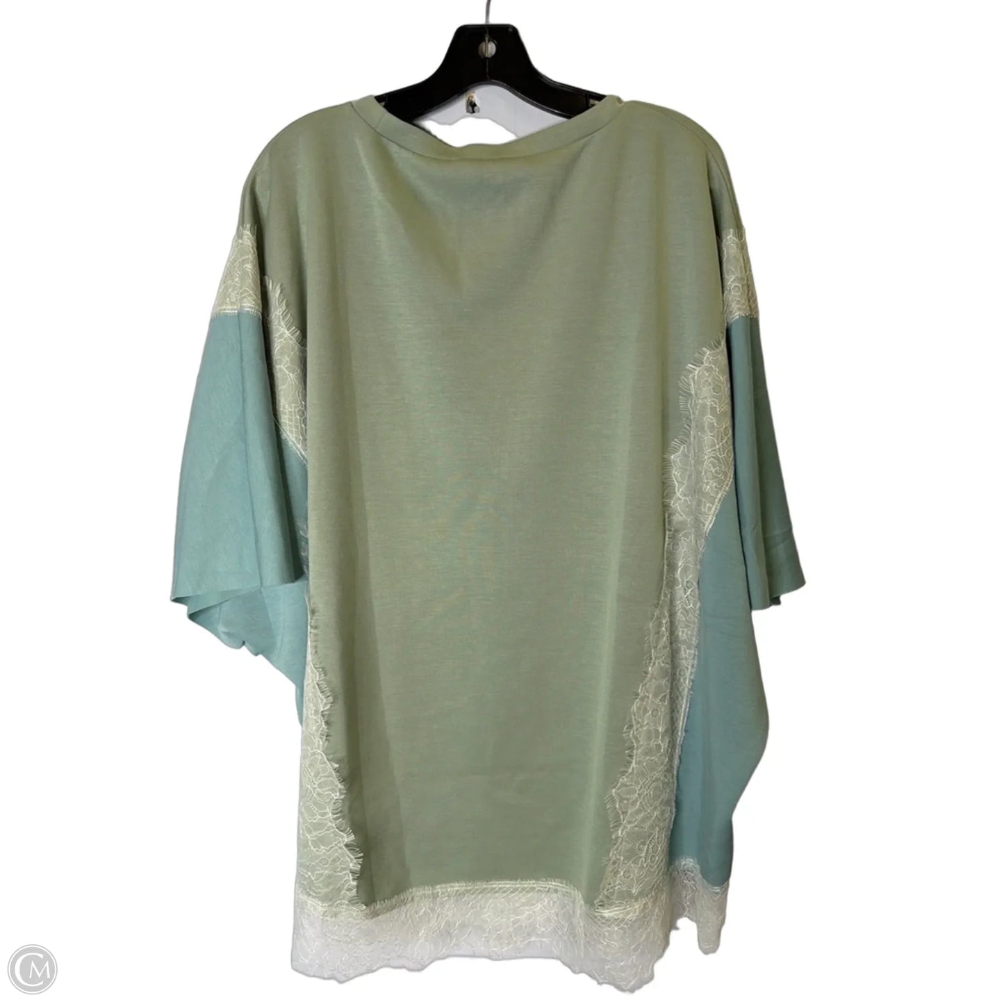 Top Short Sleeve By Davi & Dani In Blue & Green, Size: 2x
