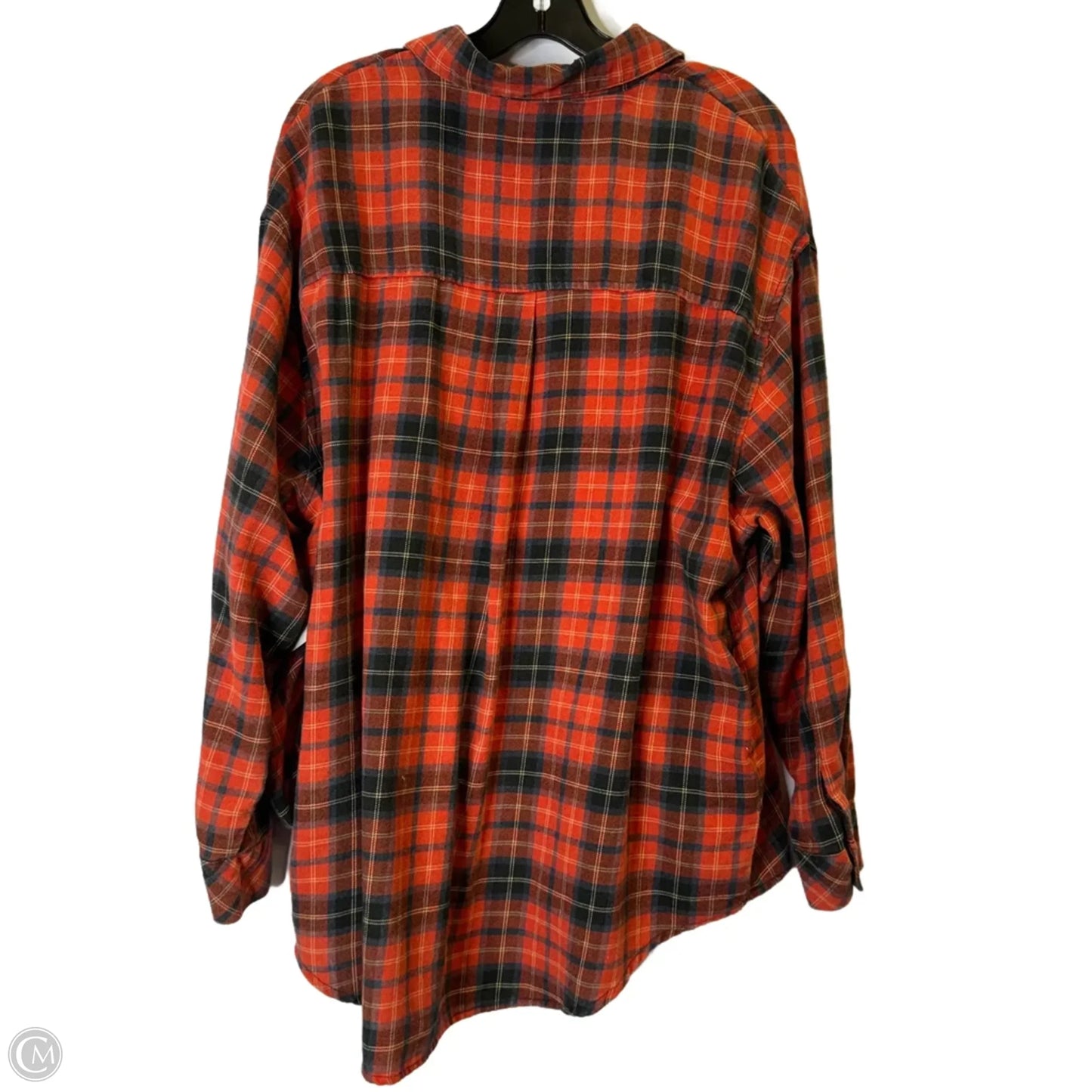 Top Long Sleeve By Wild Fable In Plaid Pattern, Size: L