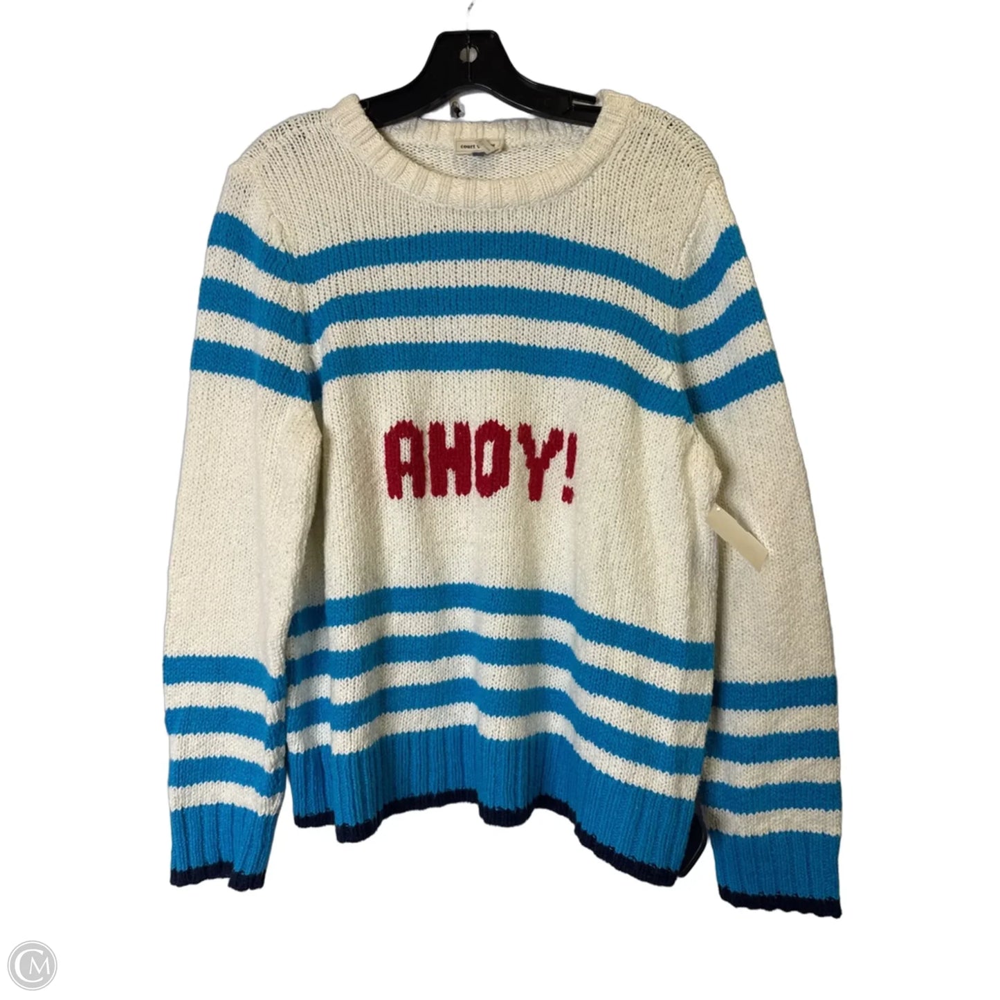 Sweater By Clothes Mentor In Cream, Size: L