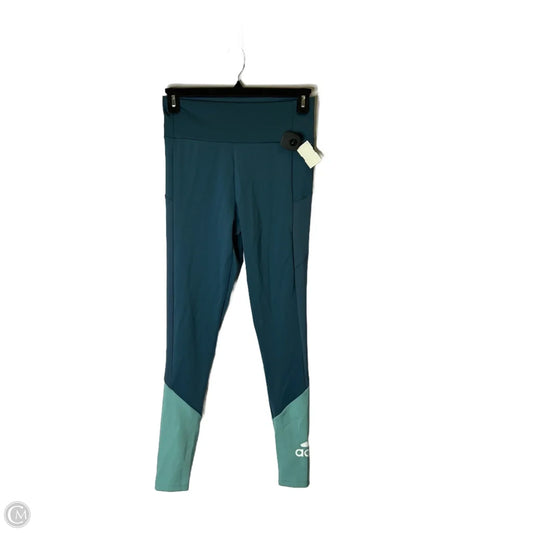 Athletic Leggings By Adidas In Blue, Size: M