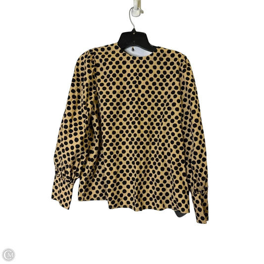 Top Long Sleeve By Who What Wear In Polkadot Pattern, Size: M
