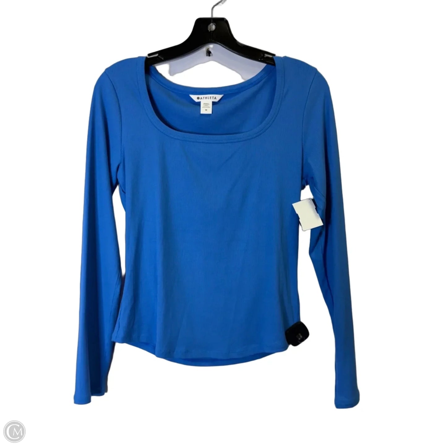 Athletic Top Long Sleeve Collar By Athleta In Blue, Size: M
