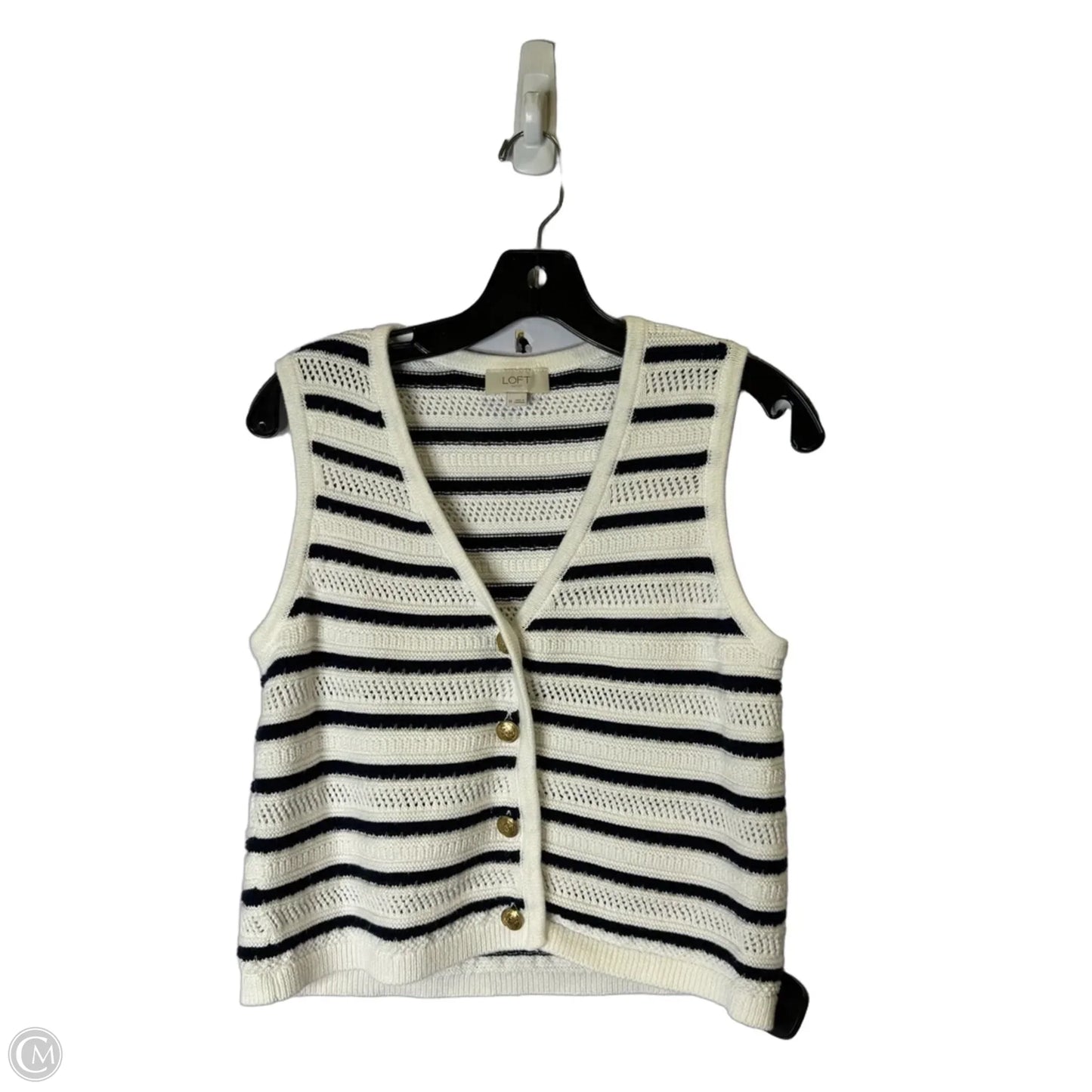Vest Other By Loft In Striped Pattern, Size: M