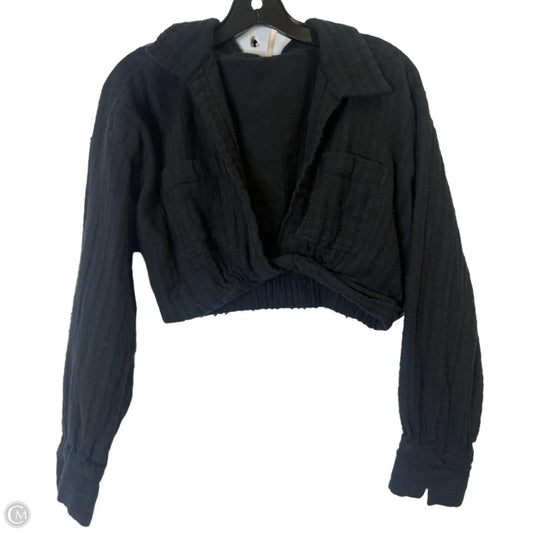 Top Long Sleeve By Free People In Black, Size: S