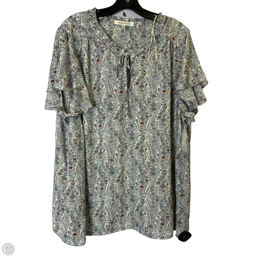 Top Short Sleeve By Rose And Olive In Floral Print, Size: 3x