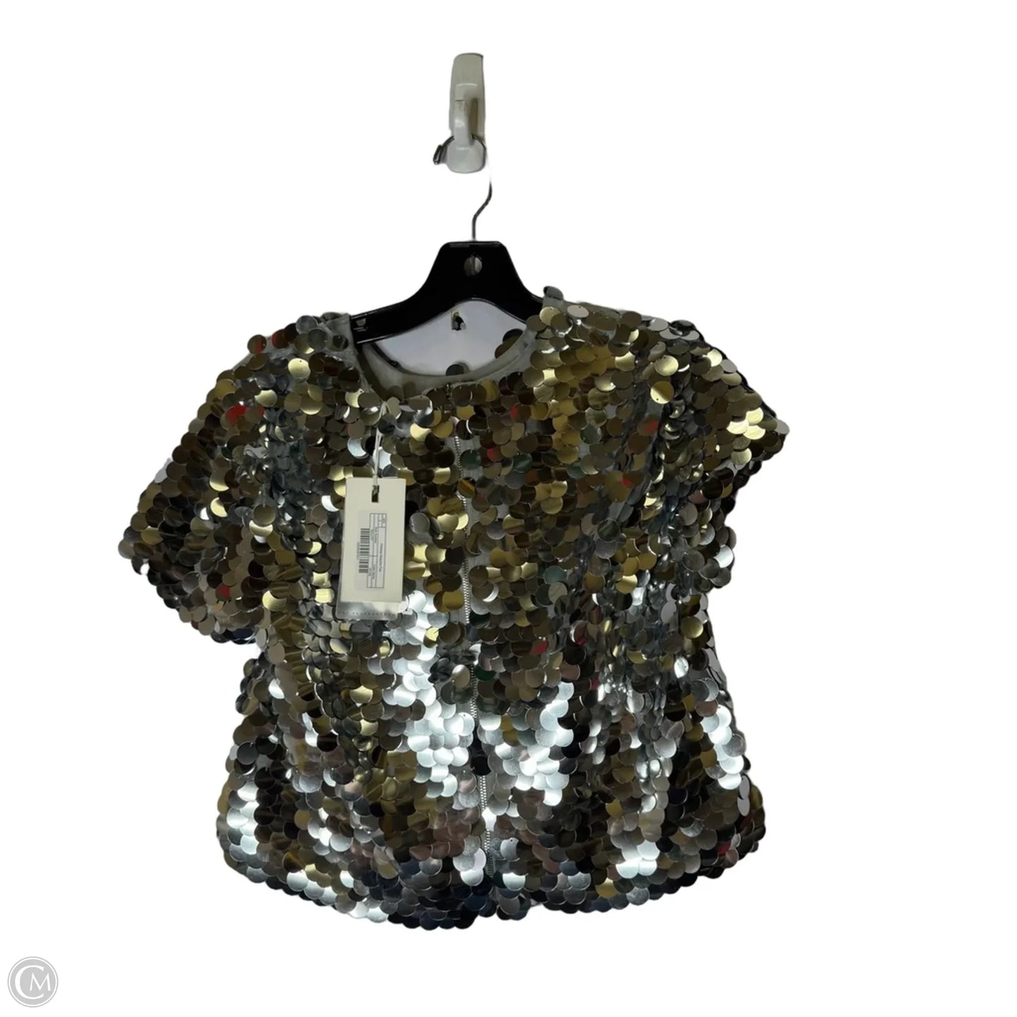 Top Short Sleeve By Endless Rose In Silver, Size: S