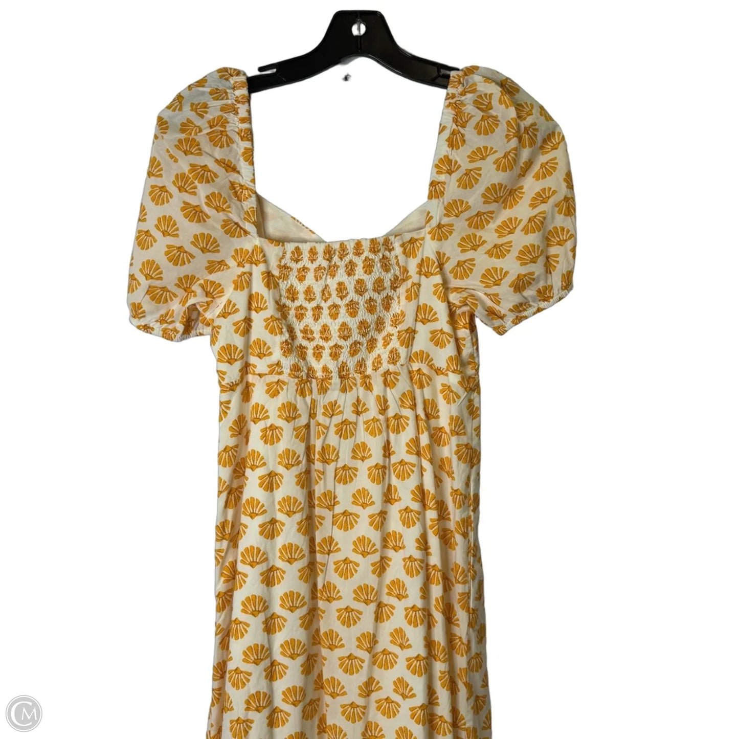 Dress Casual Midi By J. Crew In Orange & White, Size: 4