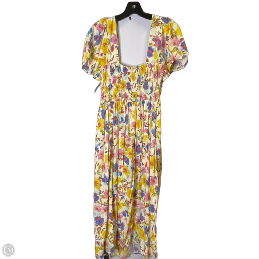 Dress Casual Midi By Gap In Floral Print, Size: L