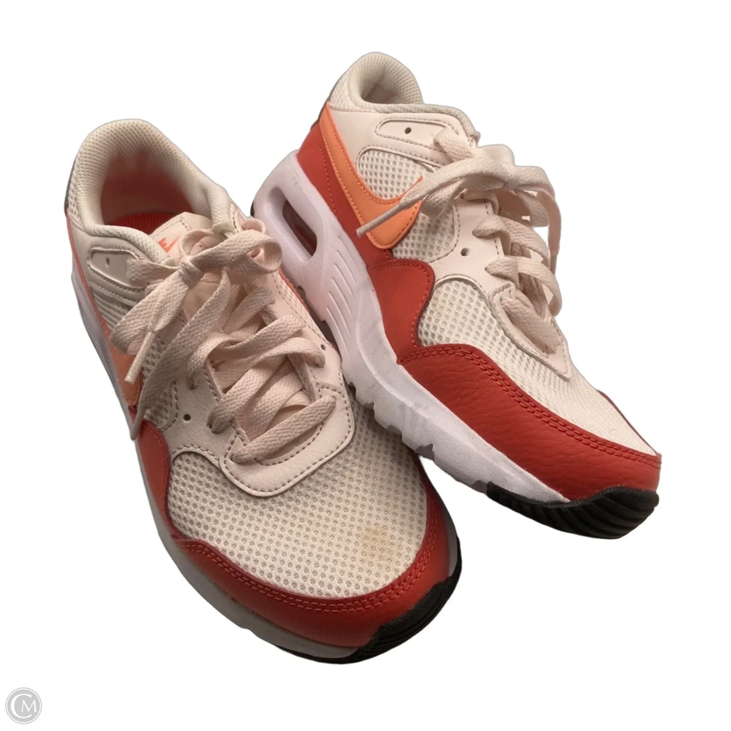 Shoes Sneakers By Nike In Orange & White, Size: 8.5