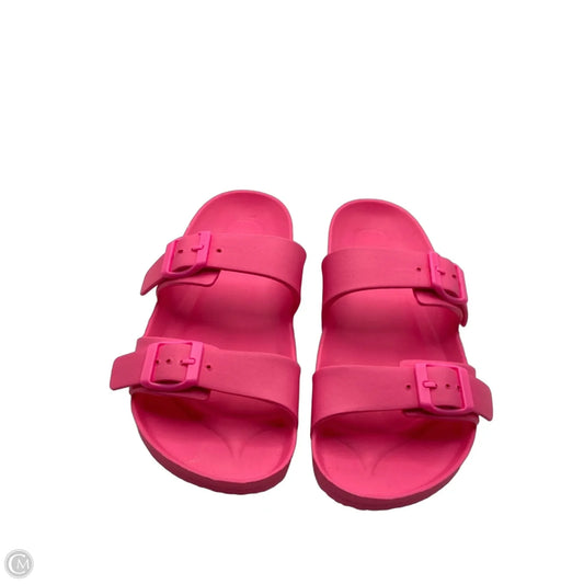 Sandals Flats By Shade & Shore In Pink, Size: 9