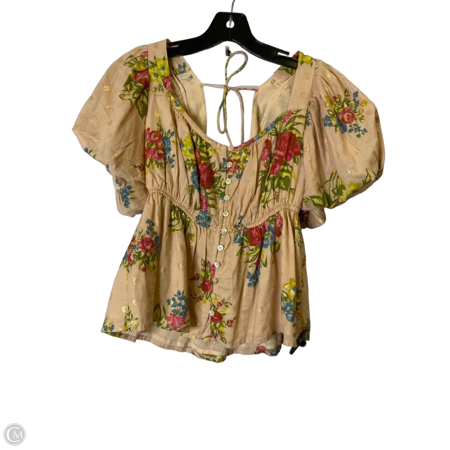 Top Short Sleeve By Clothes Mentor In Floral Print, Size: S