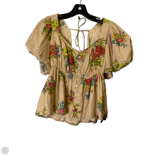 Top Short Sleeve By Clothes Mentor In Floral Print, Size: S