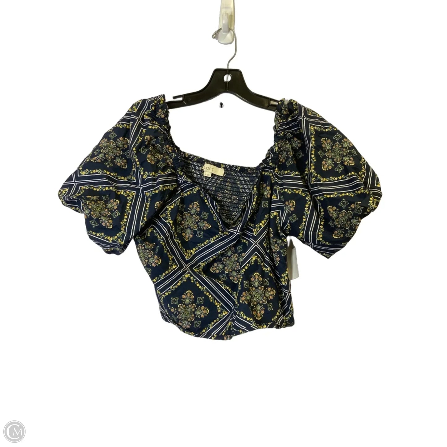 Top Short Sleeve By Loft In Blue, Size: Xl