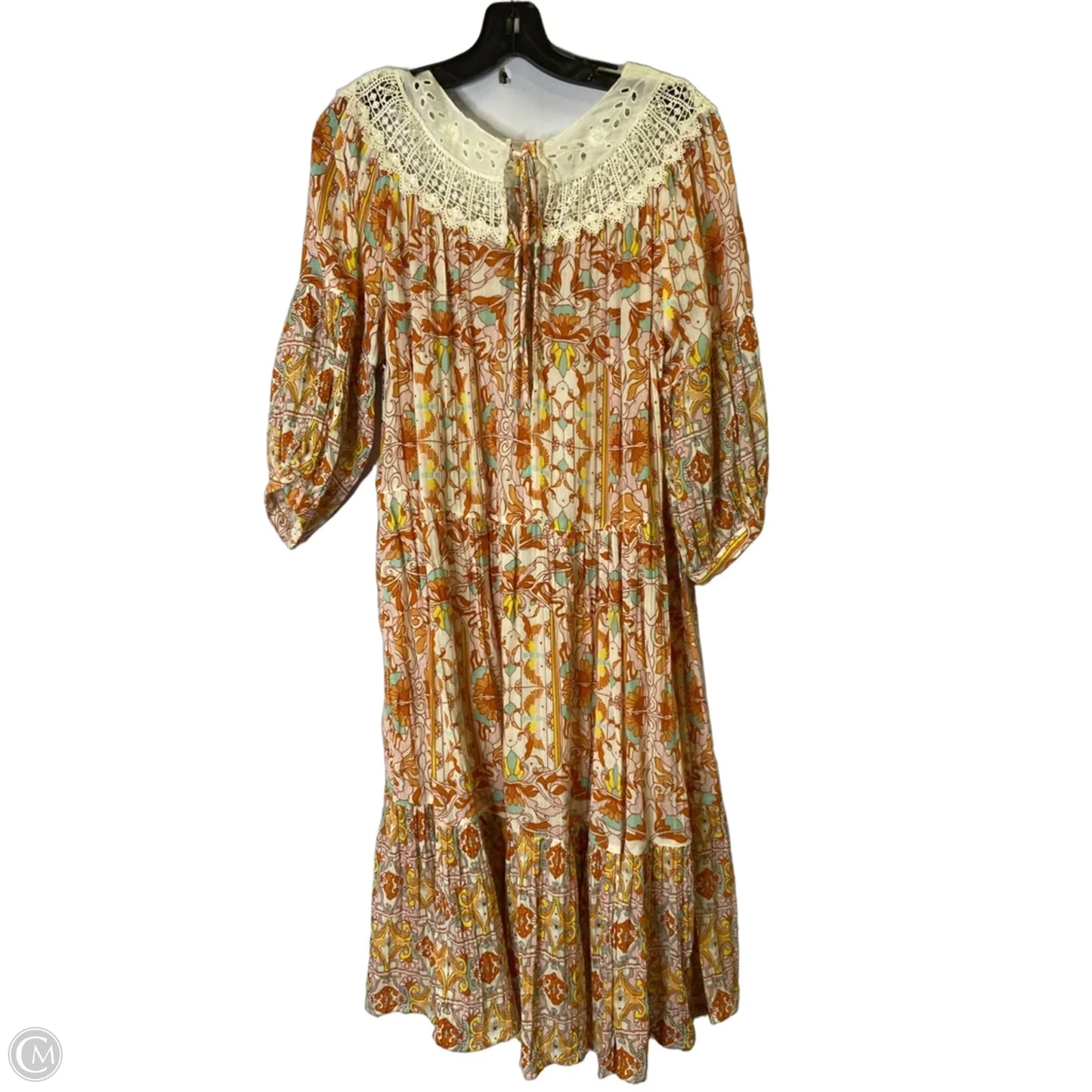 Dress Casual Midi By Anthropologie In Orange, Size: S