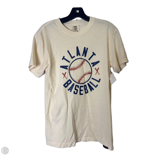 Top Short Sleeve By Comfort Colors In Cream, Size: S